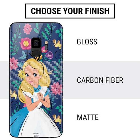 Disney Alice in Wonderland (animated) Floral Print Galaxy S9 Skin